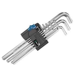 Wera 950/9 Chrome Plated Holding Function Hex-Plus L-Key Set of 9 (1.5-10mm)