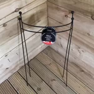 2 Pack of Tom Chambers Cottage Heavy Duty Black Metal Steel Herbaceous Garden Plant Support Arc Small 60cm x 36cm