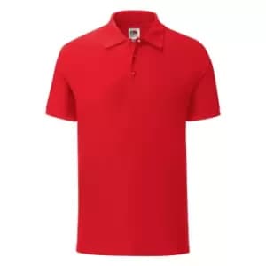 Fruit Of The Loom Mens Iconic Pique Polo Shirt (3XL) (Red)