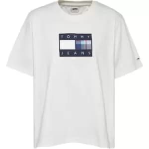 Tommy Jeans Tjw Crv Reg Tartan Flag Tee - White