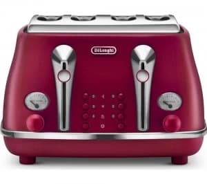 DeLonghi Icona Elements CTOE4003.RD 4 Slice Toaster