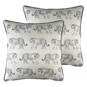 Safari Tiger Twin Pack Polyester Filled Cushions