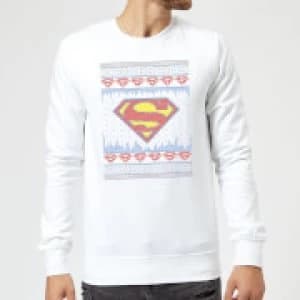 DC Supergirl Knit Christmas Sweatshirt - White