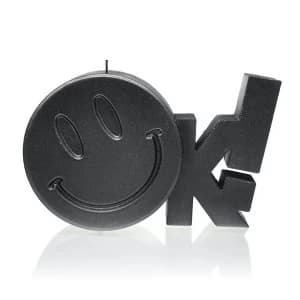 Steel OK Sign Candle