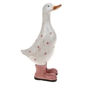 David's Polka Dot Duck Large Pink Ornament