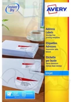 Avery Inkjet Addressing Labels 99.1 x 57mm 250 Pack