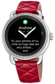 Festina SmarTime Red Leather Strap Colour Screen Watch