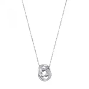 Ladies Swarovski Silver Plated Further Necklace