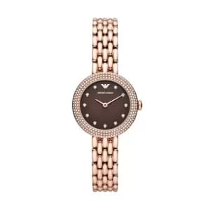 Emporio Armani Womens Two-Hand Rose Gold-Tone Stainless Steel Watch - Rose Gold