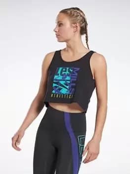 Reebok Les Mills Graphic Tank Top - Black Size M Women