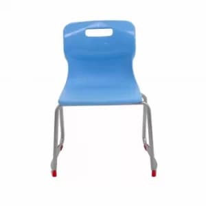 TC Office Titan Skid Base Chair Size 4, Sky Blue