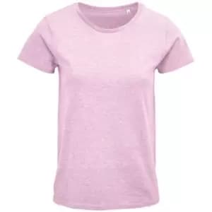 SOLS Womens/Ladies Crusader Heather Organic T-Shirt (S) (Pink)