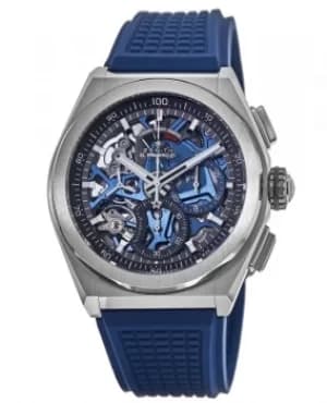 Zenith Defy El Primero 21 Blue Skeleton Dial Rubber Strap Mens Watch 95.9002.9004/78.R590 95.9002.9004/78.R590