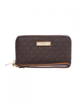 Michael Kors Jetset item large flat phone case Brown