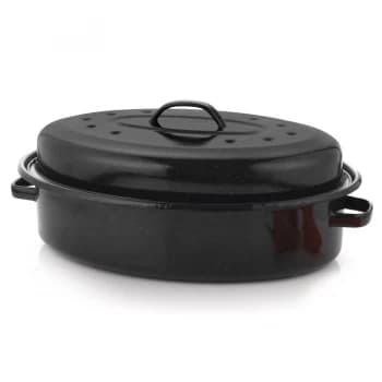 Robert Dyas Enamel Self-Basting Lidded Roaster