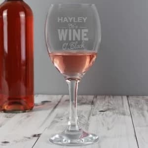 Personalised Wine O'Clock Glass