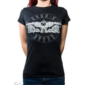 Guns N' Roses - Circle Logo Womens Large T-Shirt - Black