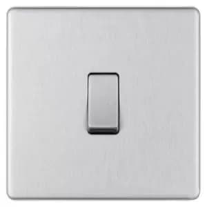 BG Screwless Flatplate Brushed Steel Intermediate Switch, 10Ax - FBS13