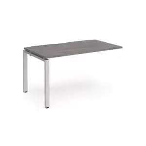 Adapt add on unit single 1400mm x 800mm - silver frame and grey oak