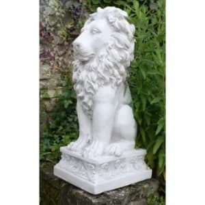 Stone Effect Sitting Lion Statue