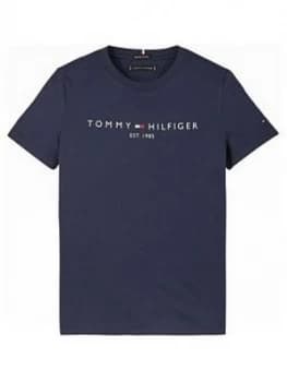Tommy Hilfiger Boys Short Sleeve Essential Logo T-Shirt - Navy