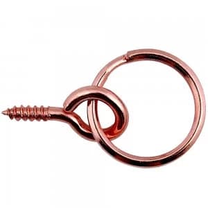 Select Hardware Eyes and Rings Large Coppered 4 Pack