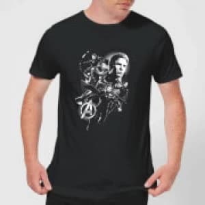 Avengers Endgame Mono Heroes Mens T-Shirt - Black