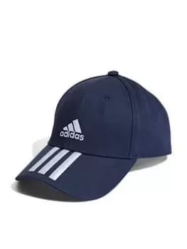 adidas Baseball 3 Stripe Cap - , Navy Size M Men