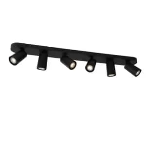 Xyrus Modern Ceiling Spotlight Bar - LED Dim to warm - GU10 - 6x5W 2200K/3000K - Black