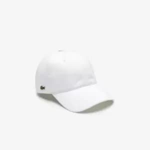 Lacoste Unisex Contrast Strap Cotton Cap Size Unique size White