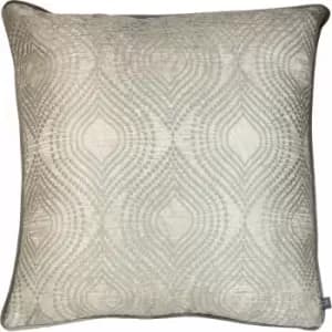 Prestigious Textiles - Radiance Woven Piped Edge Cushion Cover, Pumice, 55 x 55 Cm