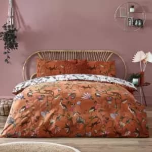 Furn. Wildlings King Duvet Cover Set Cotton Polyester Warm Sienna