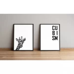 2PYSCT-030 Multicolor Decorative Framed MDF Painting (2 Pieces)