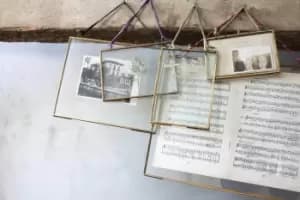 Nkuku Kiko Brass Photo Frames Photo Frames Gold Extra Large Landscape 29 x 36 cm