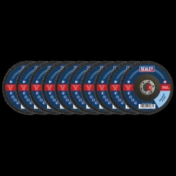 Assorted Grit Flap Discs Zirconium 115mm 22mm Bore - Pack of 10