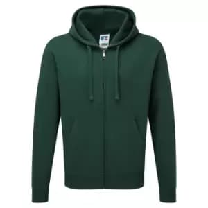 Russell Mens Authentic Full Zip Hooded Sweatshirt / Hoodie (2XL) (Bottle Green)