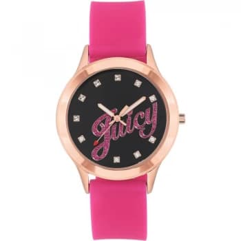 Juicy Couture Black And Pink 'Black Label' Ladies Watch - JC/1036RGHP - ROSE