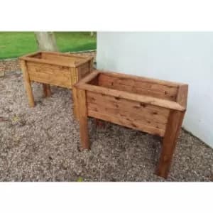 Wiltshire (Raised) 2pc Medium Trough Set - W82 x D41 x H72 - Fully Assembled