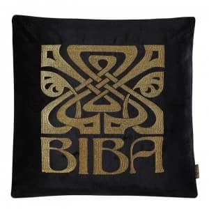 Biba Logo Cushion - Logo Black