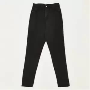 Missguided Tall Wrath High Waisted Straight Leg Jean - Black