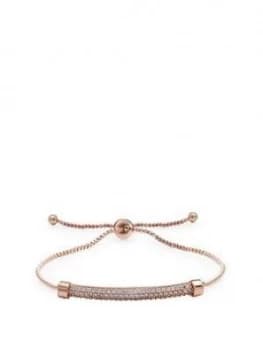 Jon Richard Rose Gold Pave Bar Toggle