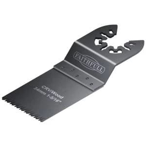 Faithfull Multi-Functional Tool Flush Wood Blade Side Set 34mm Pack of 5