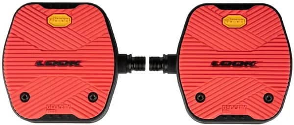 Look Geo City Grip Flat Pedals Red