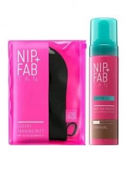 Nip + Fab Express Faux Tan Mousse Caramel & Luxury Tanning Mitt Duo