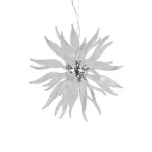 Leaves 12 Light Large Ceiling Pendant White, G9
