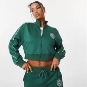 Slazenger Sofia Richie Cropped Track Top - Green