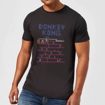 Nintendo Retro Donkey Kong Mens Black T-Shirt - XXL - Black