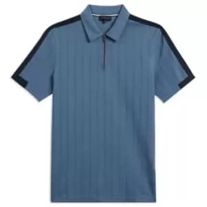 Ted Baker Abloom Zip Polo Shirt Mens - Blue