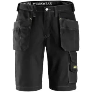 Snickers Mens Craftsmen Ripstop Holster Pocket Shorts (38in) (Black) - Black