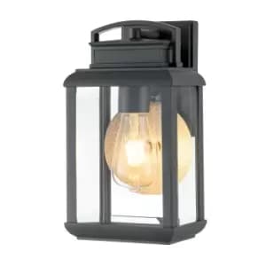 Quoizel Byron Outdoor Wall Lantern Graphite with Pewter Reflector, IP44